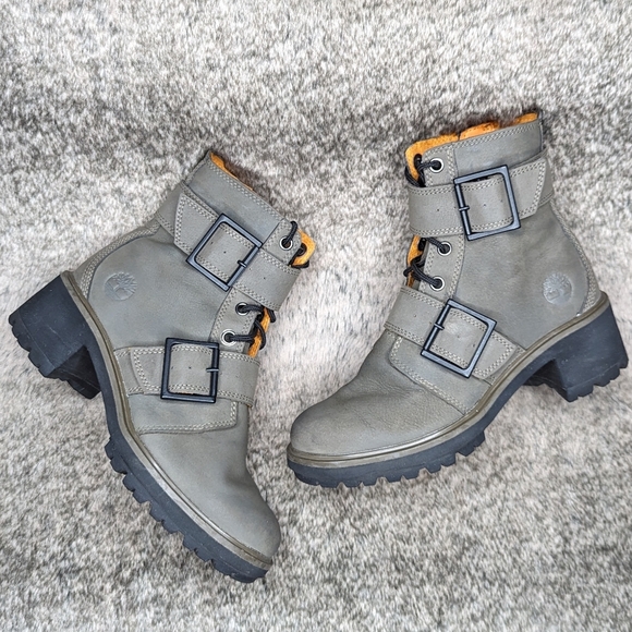 Timberland Kori Park Moto Boot Green Women's 6.5 - Picture 6 of 9